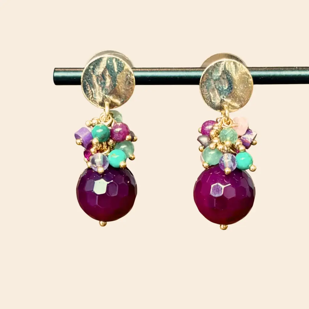 Boucles d'oreilles Froufrou boule - Clair de Femme