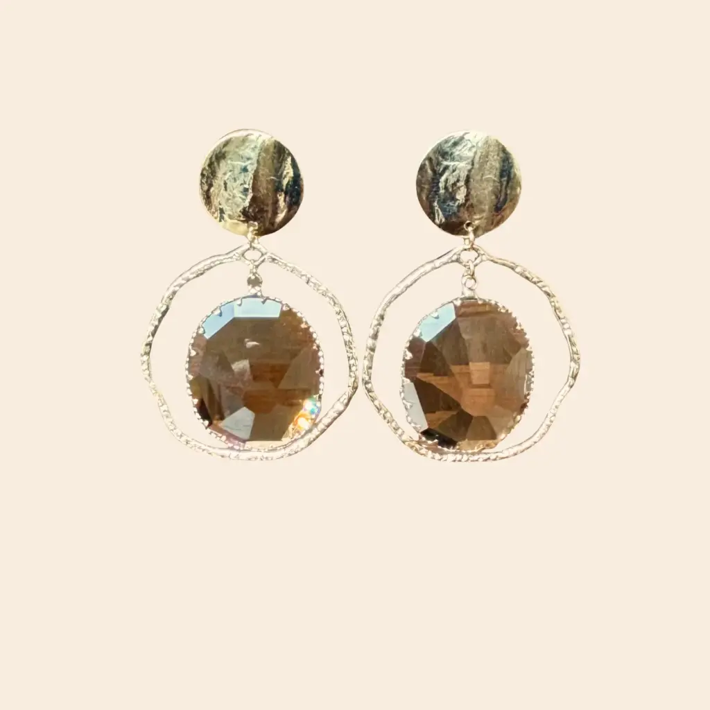 Boucles d'oreilles double ronds - Clair de Femme