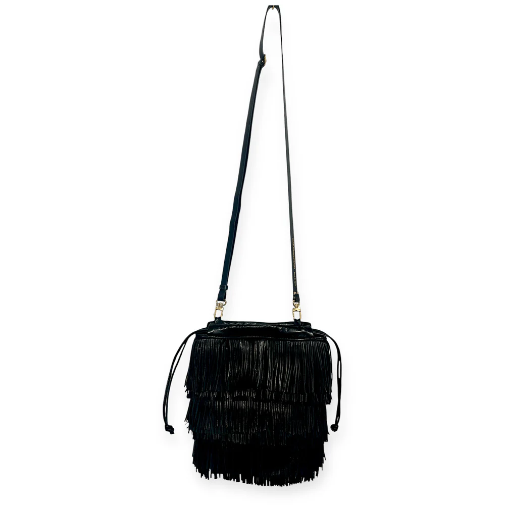 Sac String micro franges - MarieLaurenceStevigny (Noir)