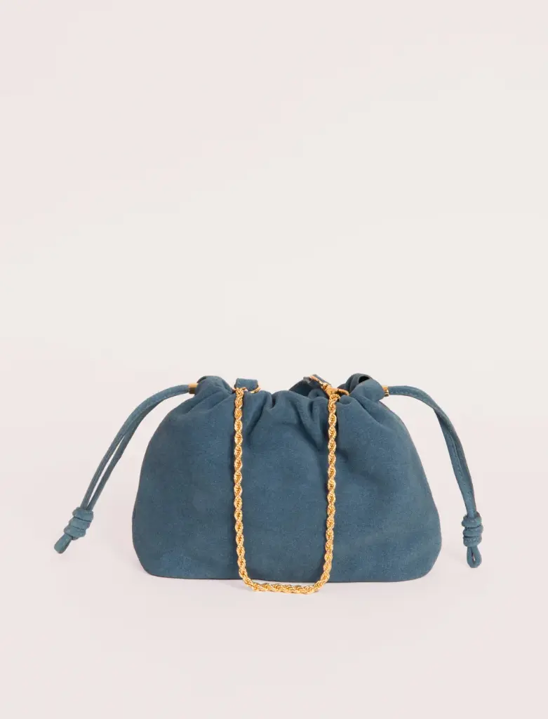 Sac Tessa suède - Maradji (Bleu orage)
