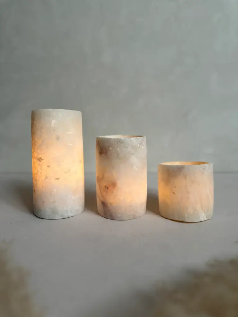 Photophore S en albâtre Cylindre - Roya