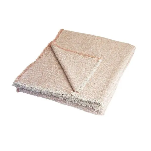 Plaid lin mélangé bouclette chiné - Maison Lilo