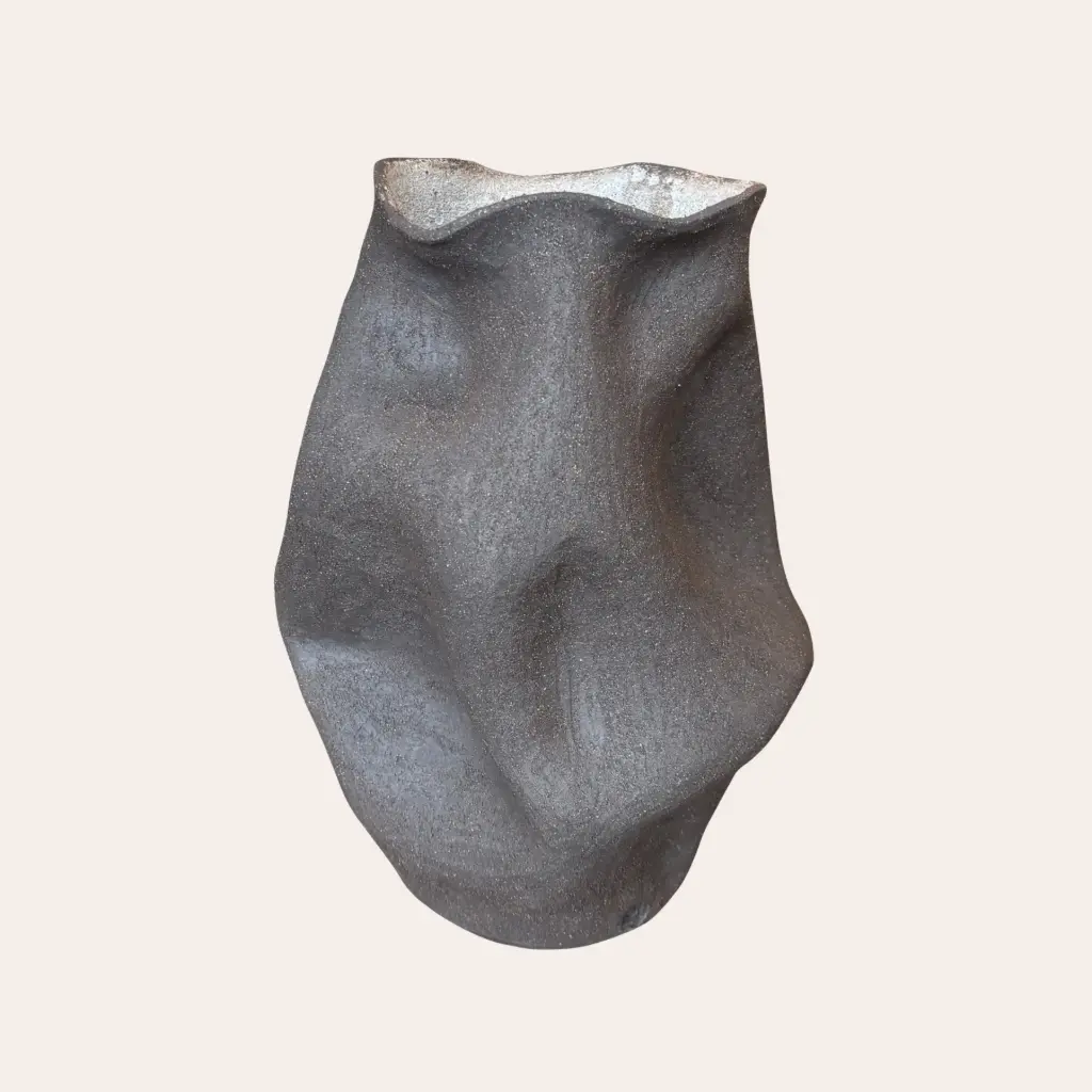 Vase chiffonné chamotte - Hidarinia