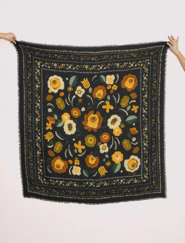 Foulard Balkans laine et soie - Maradji