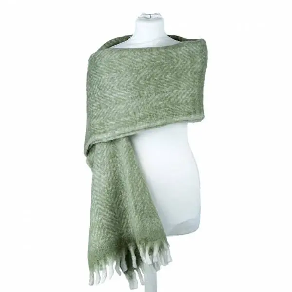 Echarpe Baltik chevrons vert forêt - Maison Lilo