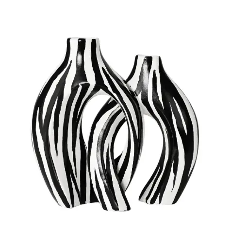 Duo de Vases Enlacés Philae Zèbre - Maison Marmol
