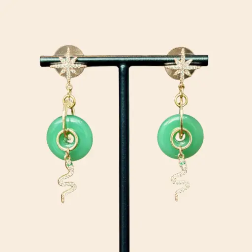 Boucles d'oreilles serpent - Clair de Femme