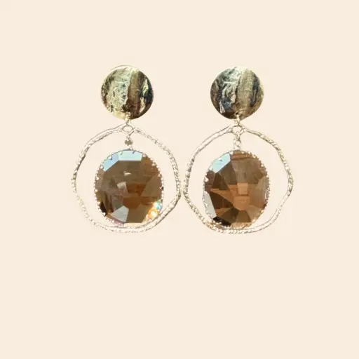 Boucles d'oreilles double ronds - Clair de Femme