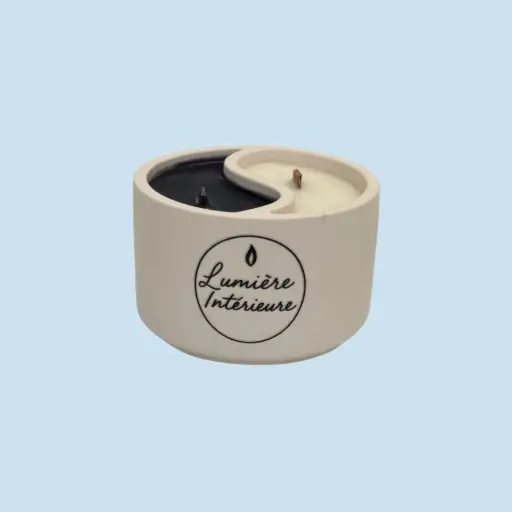 Bougie Ying Yang - Lumière intérieure